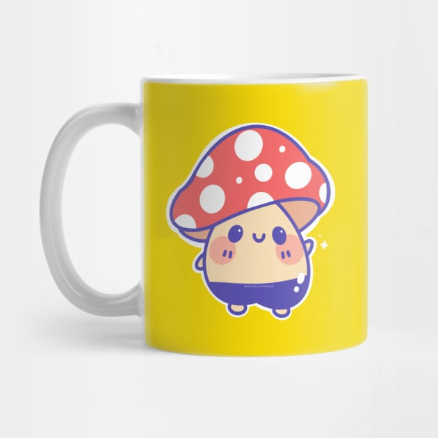 kawaii mushroom by missrainartwork 